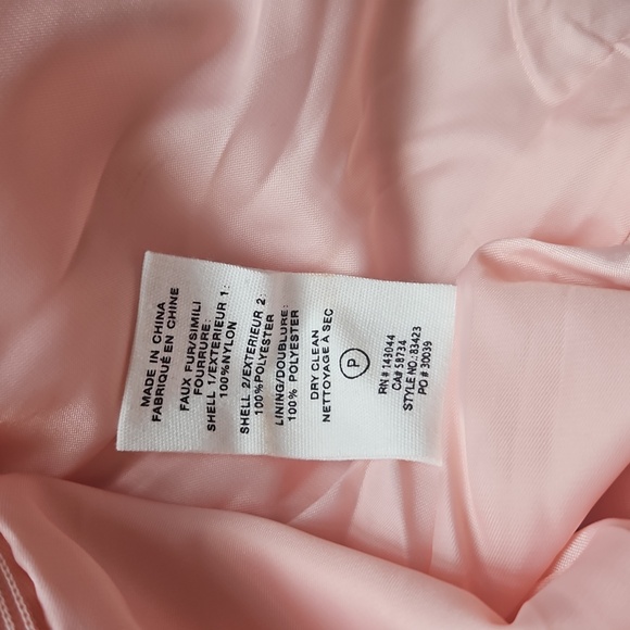 Avec Les Filles Women's Pink Feather Vest Sleeveless Back Zip Jewel Neckline L - Picture 4 of 4